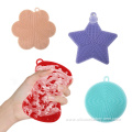 Kitchen Tableware Sponge Silicone Kitchen Cleaning Brush